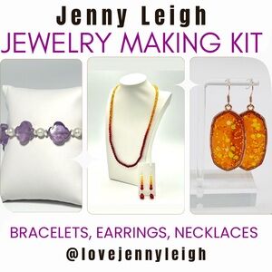 Choose Jewelry Making Kit! Bracelet, or Necklace, or Earrings.  Gold/Silver